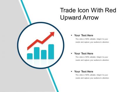 Trade icon with red upward arrow