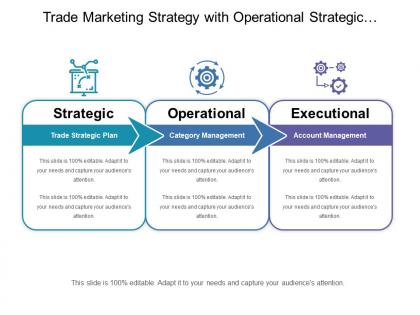 Trade marketing strategy with operational strategic execution flow