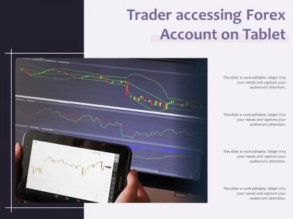 Trader accessing forex account on tablet