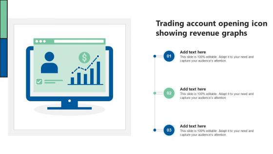 Trading Account Opening Icon Showing Revenue Graphs