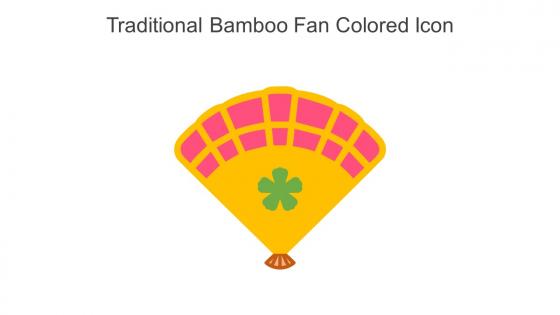 Traditional Bamboo Fan Colored Icon In Powerpoint Pptx Png And Editable Eps Format