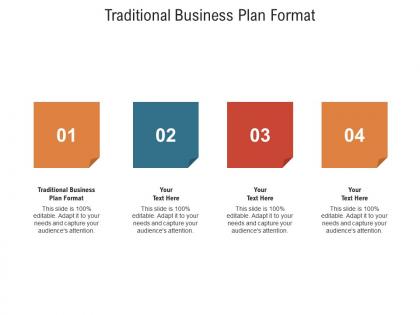 Traditional business plan format ppt powerpoint presentation files cpb