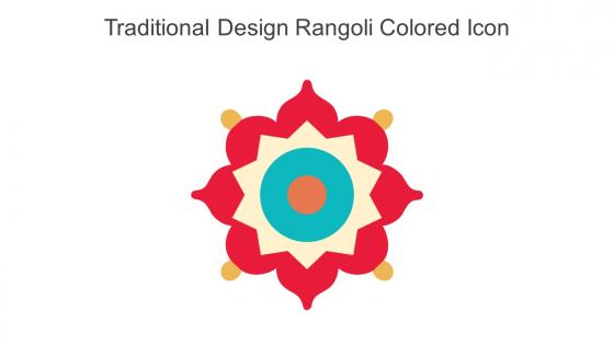 Traditional Design Rangoli Colored Icon In Powerpoint Pptx Png And Editable Eps Format