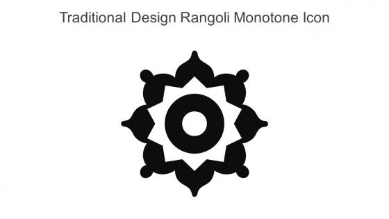 Traditional Design Rangoli Monotone Icon In Powerpoint Pptx Png And Editable Eps Format