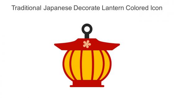 Traditional Japanese Decorate Lantern Colored Icon In Powerpoint Pptx Png And Editable Eps Format