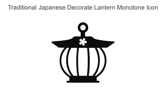 Traditional Japanese Decorate Lantern Monotone Icon In Powerpoint Pptx Png And Editable Eps Format