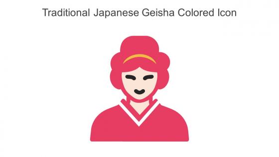 Traditional Japanese Geisha Colored Icon In Powerpoint Pptx Png And Editable Eps Format