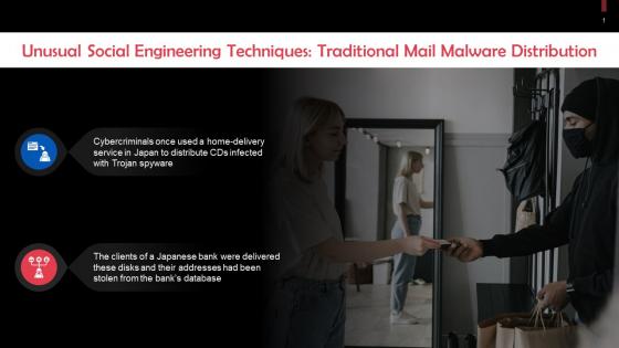Traditional Mail Malware Distribution For Social Engineering Training Ppt