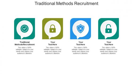 Traditional methods recruitment ppt powerpoint presentation layouts shapes cpb