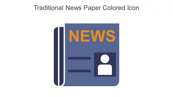 Traditional News Paper Colored Icon In Powerpoint Pptx Png And Editable Eps Format