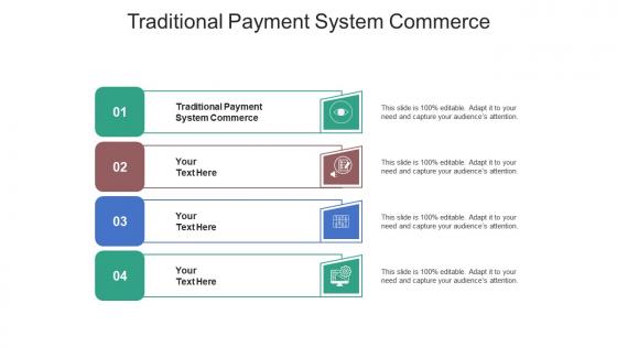 Traditional payment system commerce ppt powerpoint presentation model slides cpb