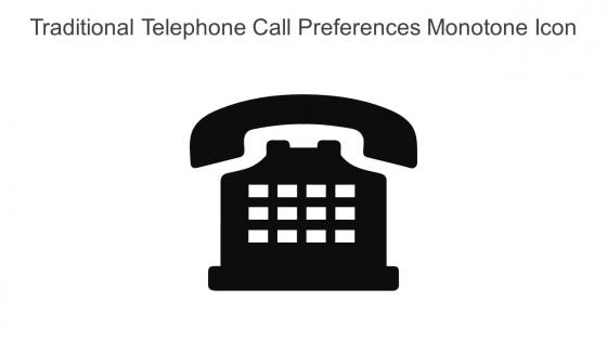 Traditional Telephone Call Preferences Monotone Icon In Powerpoint Pptx Png And Editable Eps Format