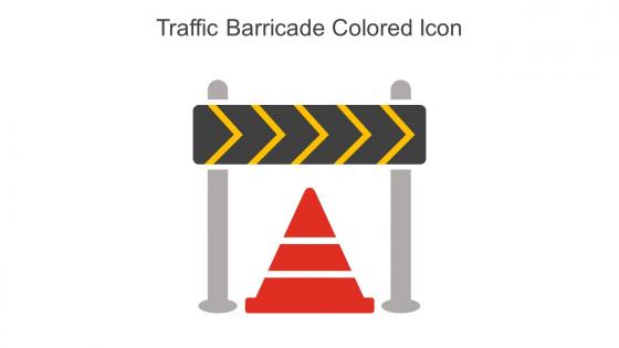 Traffic Barricade Colored Icon In Powerpoint Pptx Png And Editable Eps Format