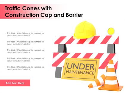 Traffic cones with construction cap and barrier