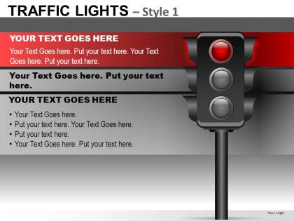 Traffic lights style 1 powerpoint presentation slides db