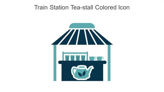 Train Station Tea Stall Colored Icon In Powerpoint Pptx Png And Editable Eps Format