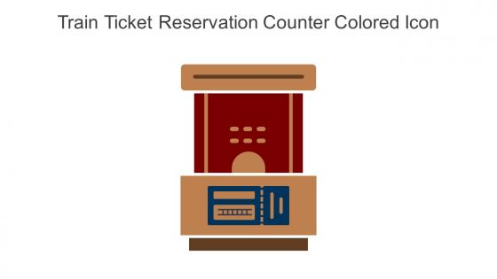 Train Ticket Reservation Counter Colored Icon In Powerpoint Pptx Png And Editable Eps Format