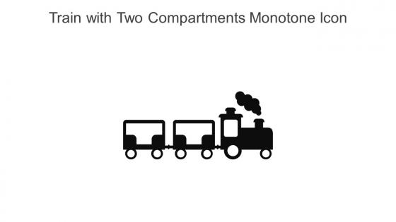 Train With Two Compartments Monotone Icon In Powerpoint Pptx Png And Editable Eps Format