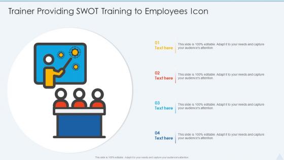 Trainer Providing SWOT Training To Employees Icon