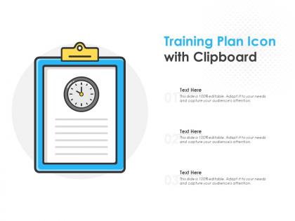 Training plan icon with clipboard