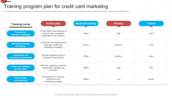 Training Program Plan For Credit Card Marketing Introduction Of Effective Strategy SS V