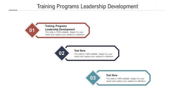 Training programs leadership development ppt powerpoint presentation infographic template sample cpb