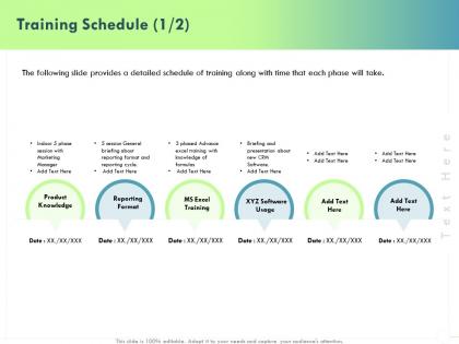 Training schedule l1850 ppt powerpoint presentation slides samples