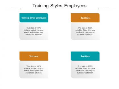 Training styles employees ppt powerpoint presentation model images cpb