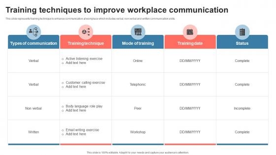 Training Techniques To Improve Workplace Communication