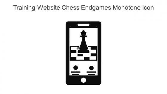 Training Website Chess Endgames Monotone Icon In Powerpoint Pptx Png And Editable Eps Format