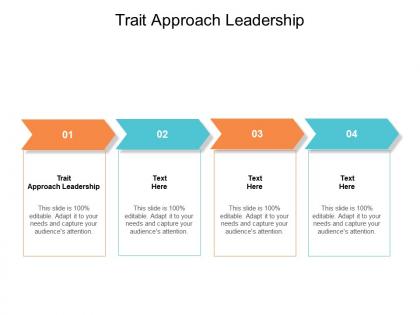 Trait approach leadership ppt powerpoint presentation file topics cpb
