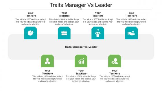 Traits manager vs leader ppt powerpoint presentation slides cpb