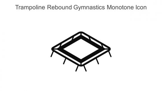Trampoline Rebound Gymnastics Monotone Icon In Powerpoint Pptx Png And Editable Eps Format