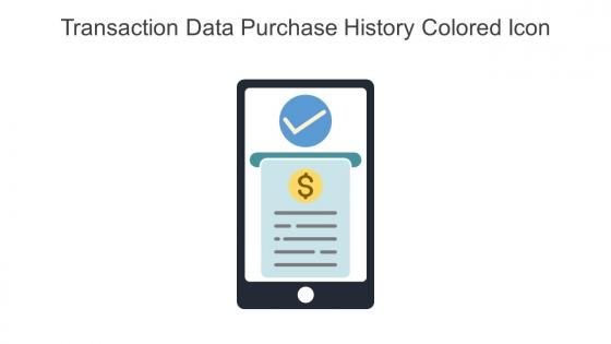 Transaction Data Purchase History Colored Icon In Powerpoint Pptx Png And Editable Eps Format