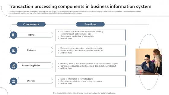 Transaction Processing Components In Business Information System