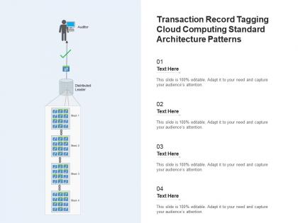Transaction record tagging cloud computing standard architecture patterns ppt powerpoint slide