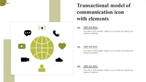 Transactional Model Of Communication Icon With Elements