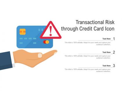 Transactional risk through credit card icon