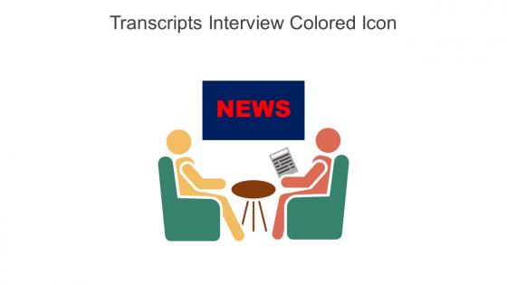 Transcripts Interview Colored Icon In Powerpoint Pptx Png And Editable Eps Format