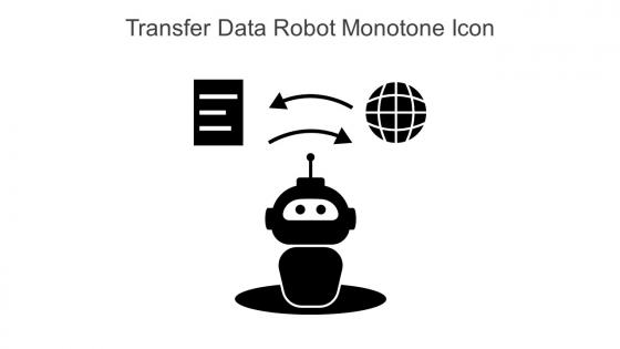 Transfer Data Robot Monotone Icon In Powerpoint Pptx Png And Editable Eps Format