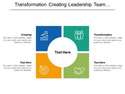 Transformation creating leadership team performance presentation globe linear programming