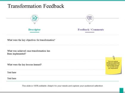Transformation feedback ppt powerpoint presentation file ideas