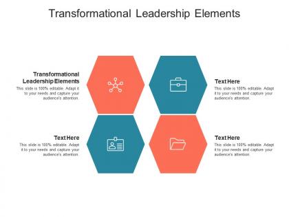 Transformational leadership elements ppt powerpoint presentation gallery layout cpb