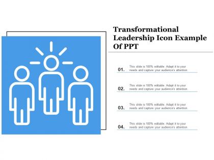 Transformational leadership icon example of ppt