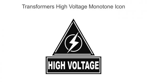 Transformers High Voltage Monotone Icon In Powerpoint Pptx Png And Editable Eps Format