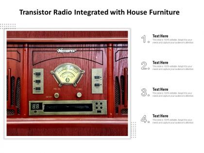 Transistor radio integrated with house furniture