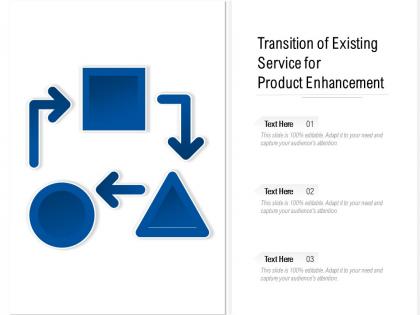 Transition of existing service for product enhancement