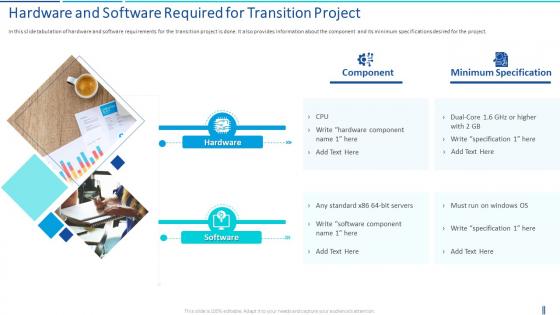 Transition plan hardware and software required for transition project