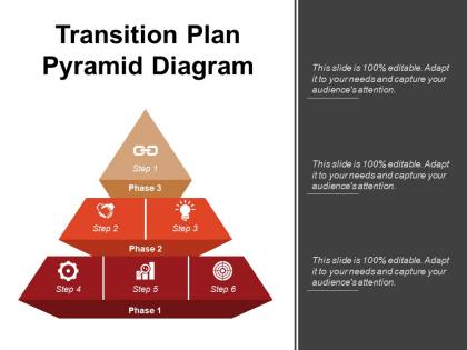 Transition plan pyramid diagram powerpoint shapes