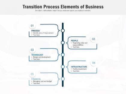 Transition process elements of business